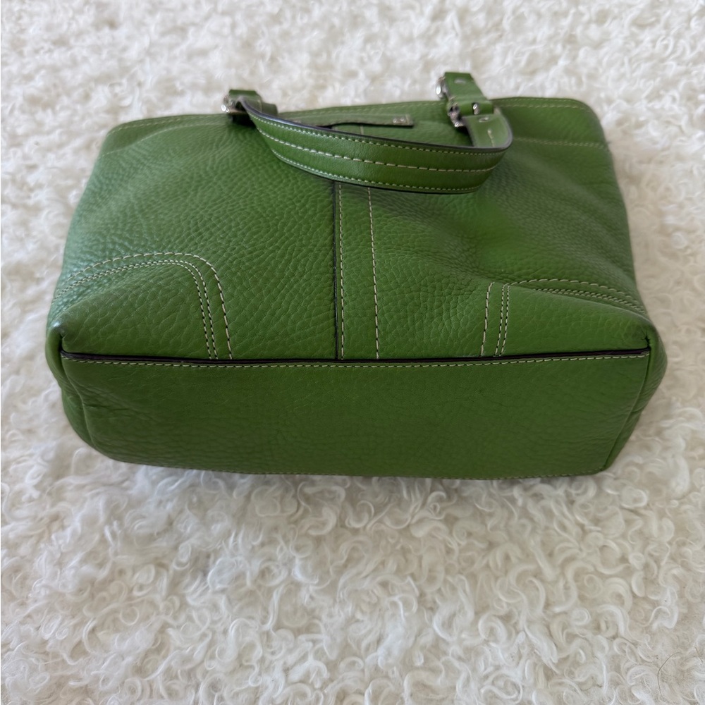 Coach Olive Green Leather Tote - Picture 4 of 4